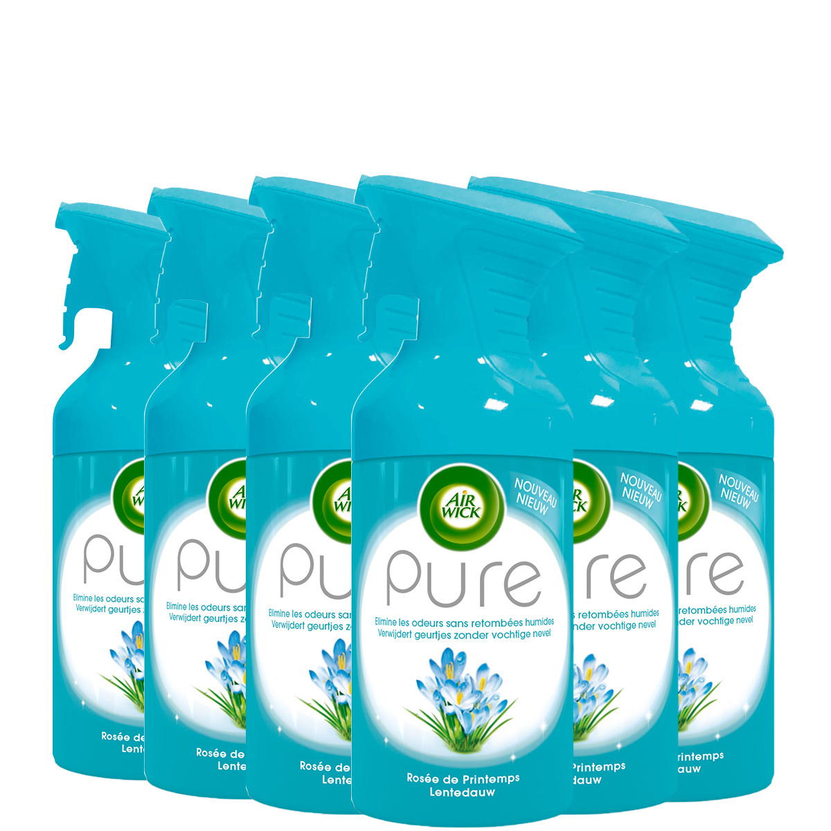 Air Wick Luchtverfrisser Spray - Pure Lentedauw 250ml x6