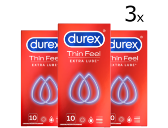 Durex Condooms Thin Feel Extra Lube 10st x3