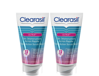 Clearasil Reinigingsgel Ultra Rapid Action Scrub Wash 150ml x2