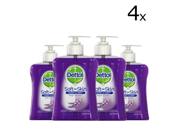 Dettol Handzeep - Verzachtend - Lavendel - 250ml x4