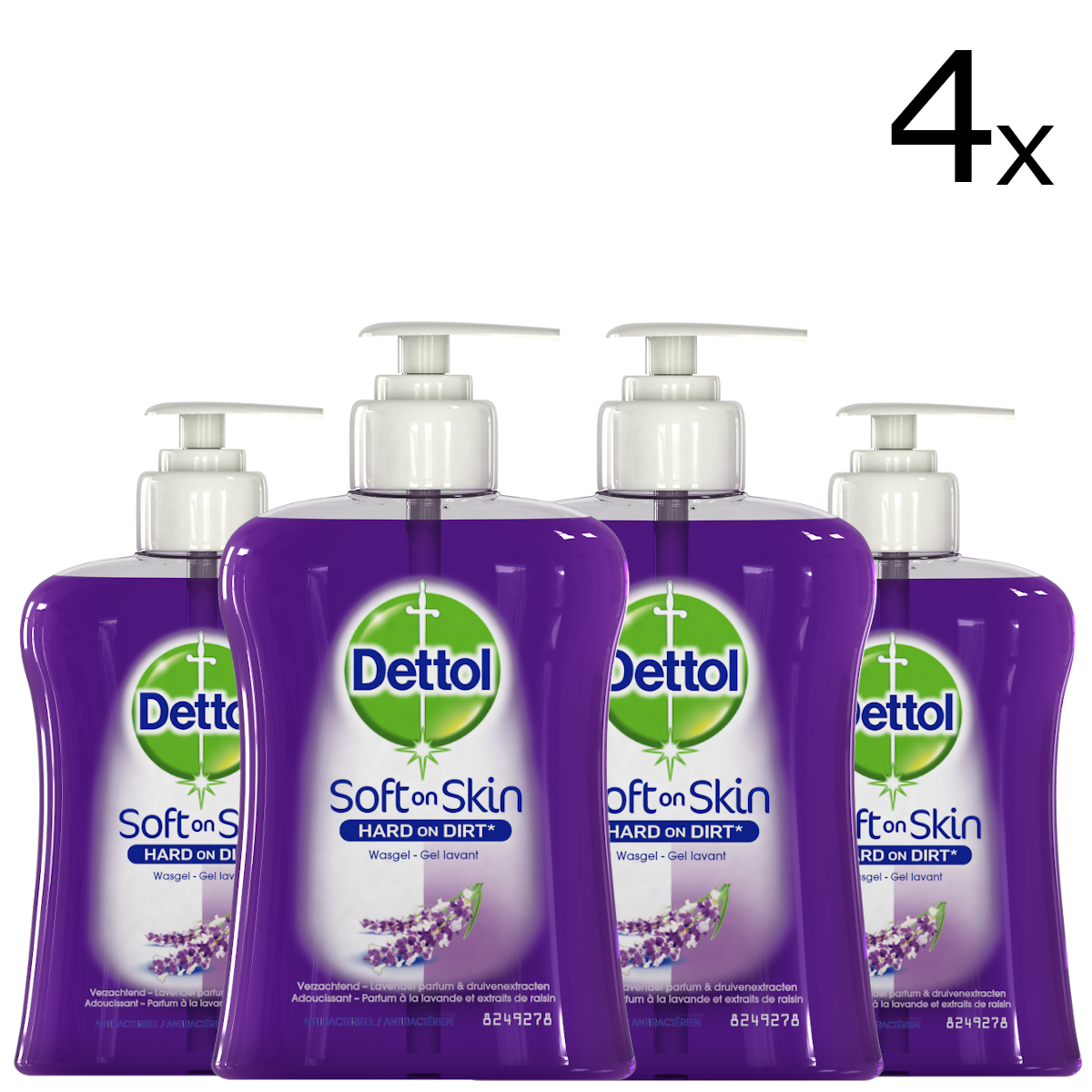 Dettol Handzeep - Verzachtend - Lavendel - 250ml x4