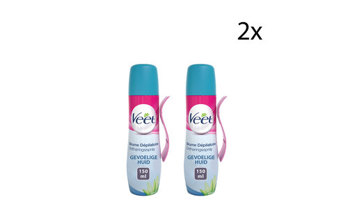 Veet Ontharingsspray - Gevoelige huid - 150ml x2