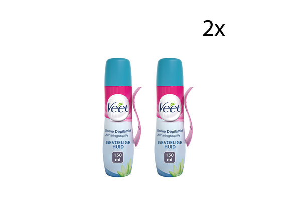 Veet Spray On Sensitive 150ML - 2 Stuks - Voordeelverpakking