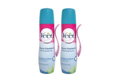 Veet Ontharingsspray - Gevoelige huid - 150ml x2