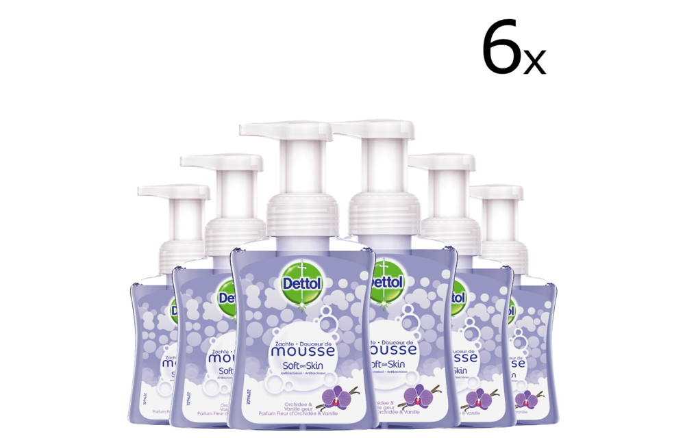 Handzeep Zachte Mousse - Orchidee Vanille - 250ml x6