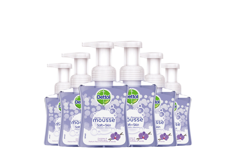 Handzeep Zachte Mousse - Orchidee Vanille - 250ml x6