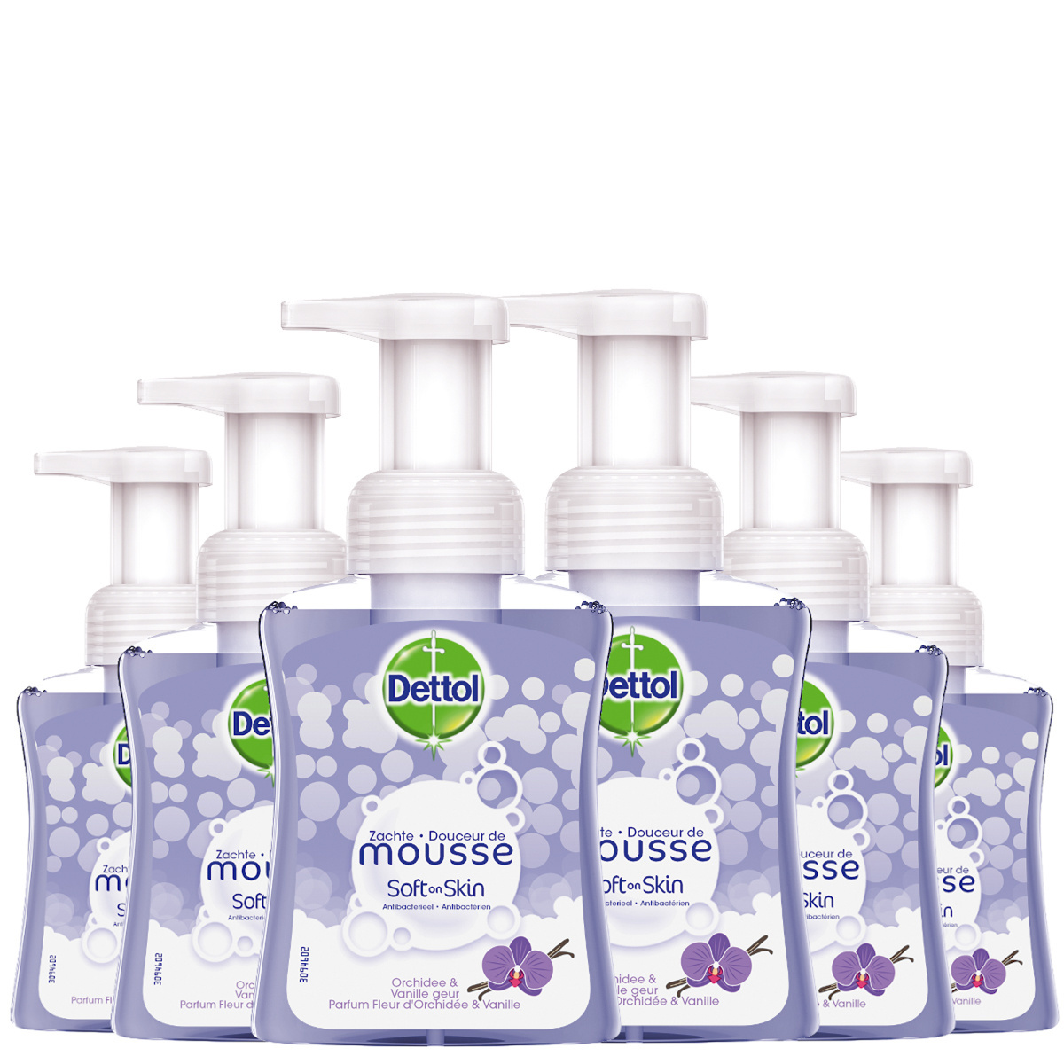 Handzeep Zachte Mousse - Orchidee Vanille - 250ml x6