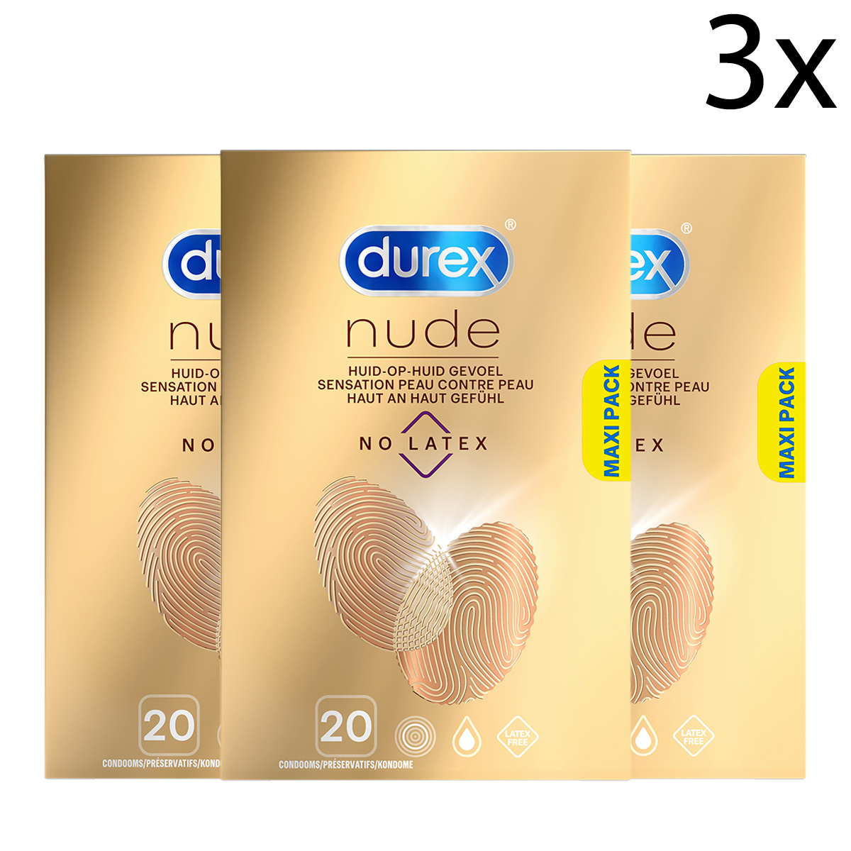 Durex Condooms Nude No Latex 20st x3
