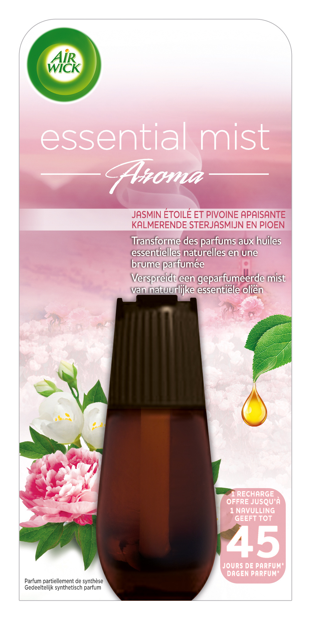 Airwick Automatische Geurverspreider - Jasmijn & pioenroos - Navulling