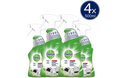 Dettol Allesreiniger Spray Power & Fresh - Keuken - 500ml x4