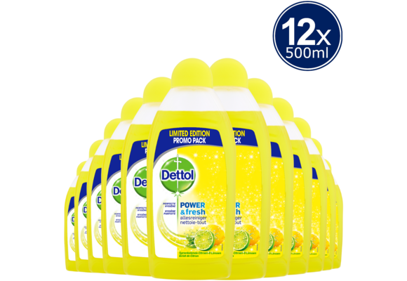 Dettol Allesreiniger Power Fresh - Citrus - 500ml x12