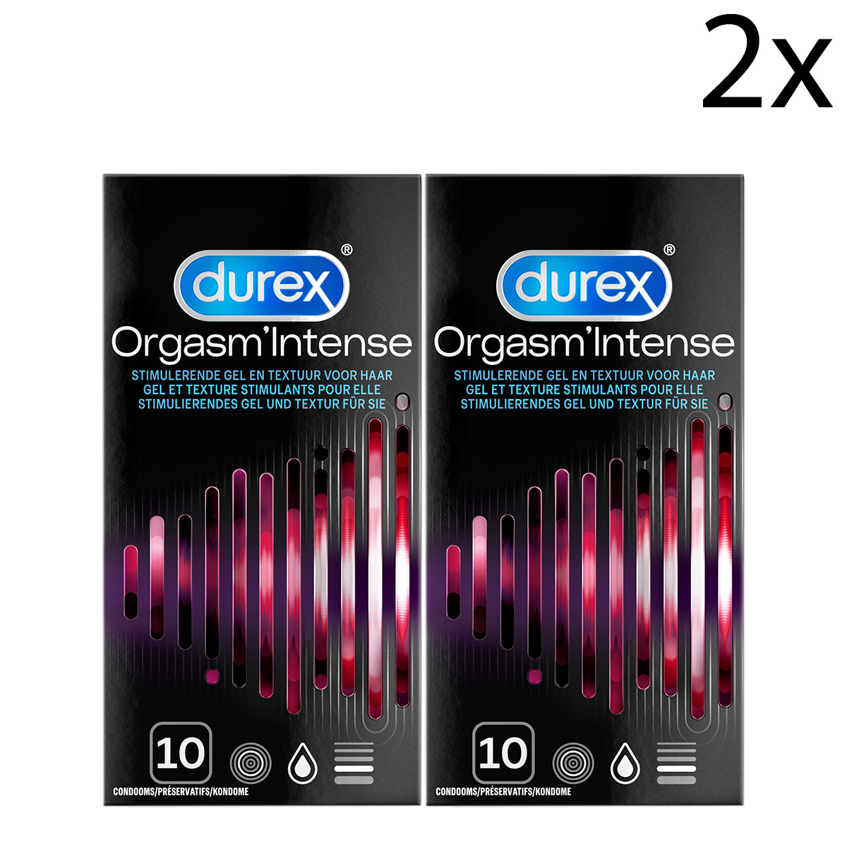 Durex Condooms Orgasm Intense 10st x2