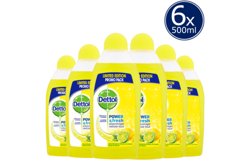 Dettol Allesreiniger Power & Fresh - Citrus - 500ml x6