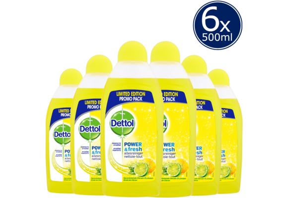 Dettol Allesreiniger Power Fresh - Citrus - 500ml x6