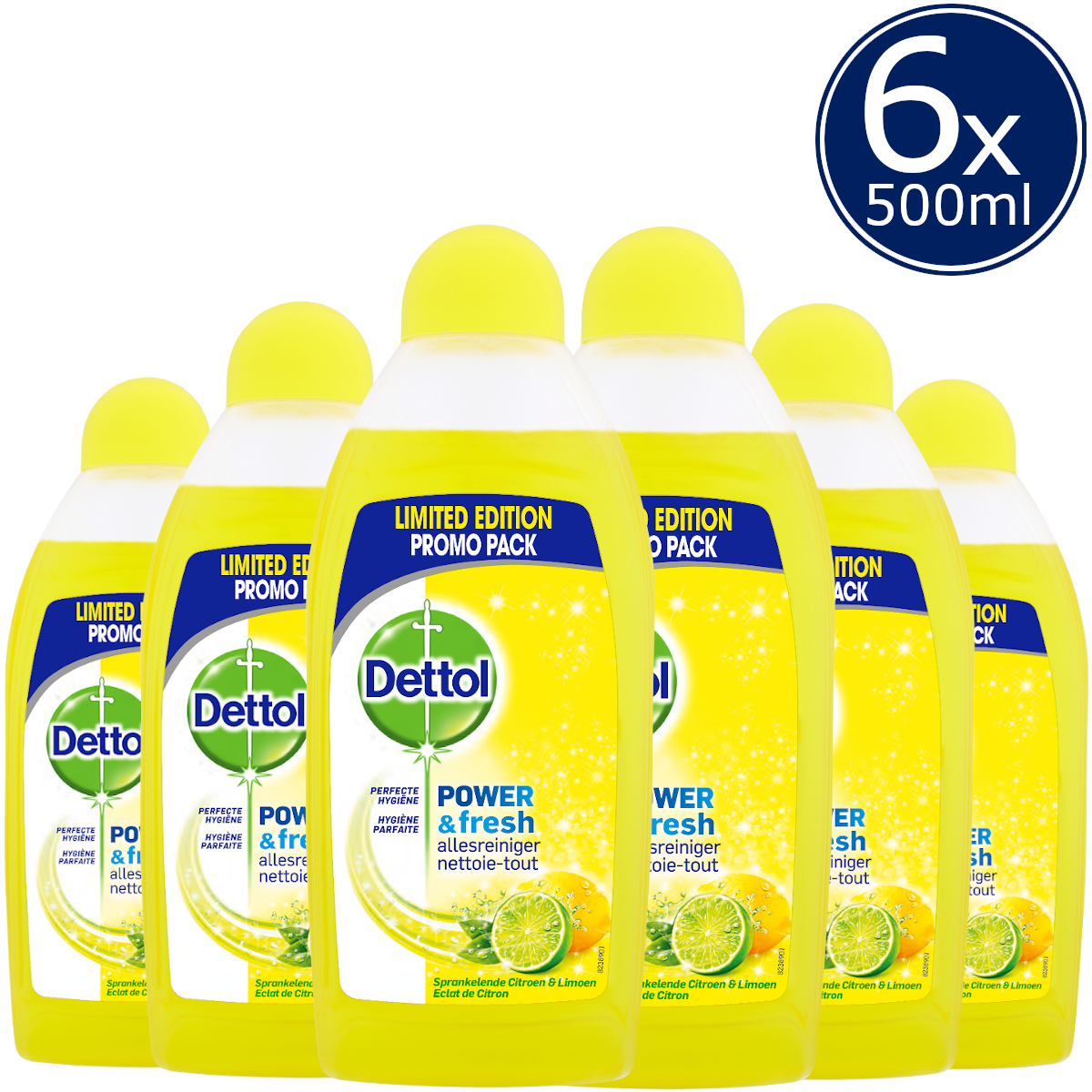 Dettol Allesreiniger Power & Fresh - Citrus - 500ml x6