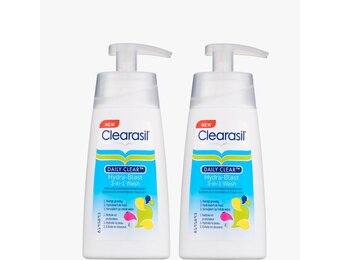 Clearasil Reiningingslotion Daily Clear 3-in-1 Wash 150ml x2