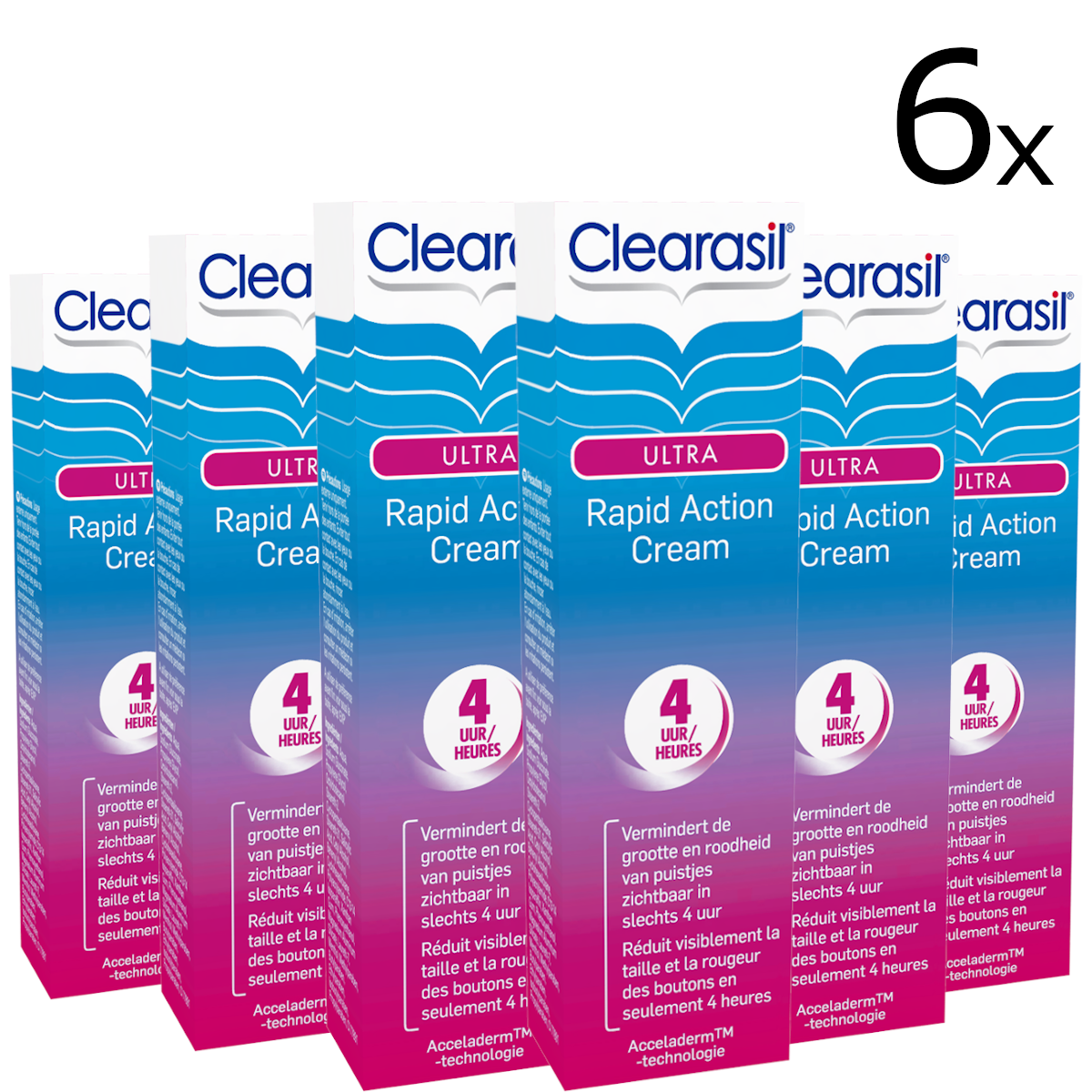 Clearasil Behandelingscreme Ultra Rapid Action Cream 15ml x6