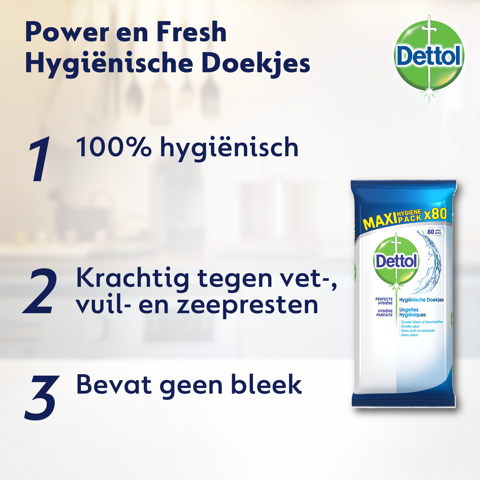 Dettol Hygienische Doekjes (cleanser) 80st