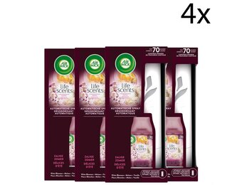 Air Wick Freshmatic Automatische Spray Luchtverfrisser - Life Scents Zalige Zomer - Starterkit 250ml x4