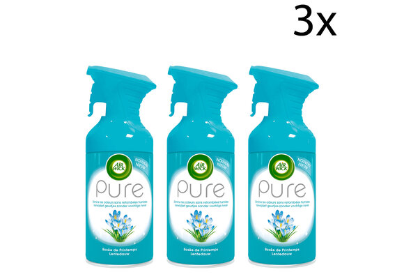 Air Wick Luchtverfrisser Spray - Pure Lentedauw 250ml x3