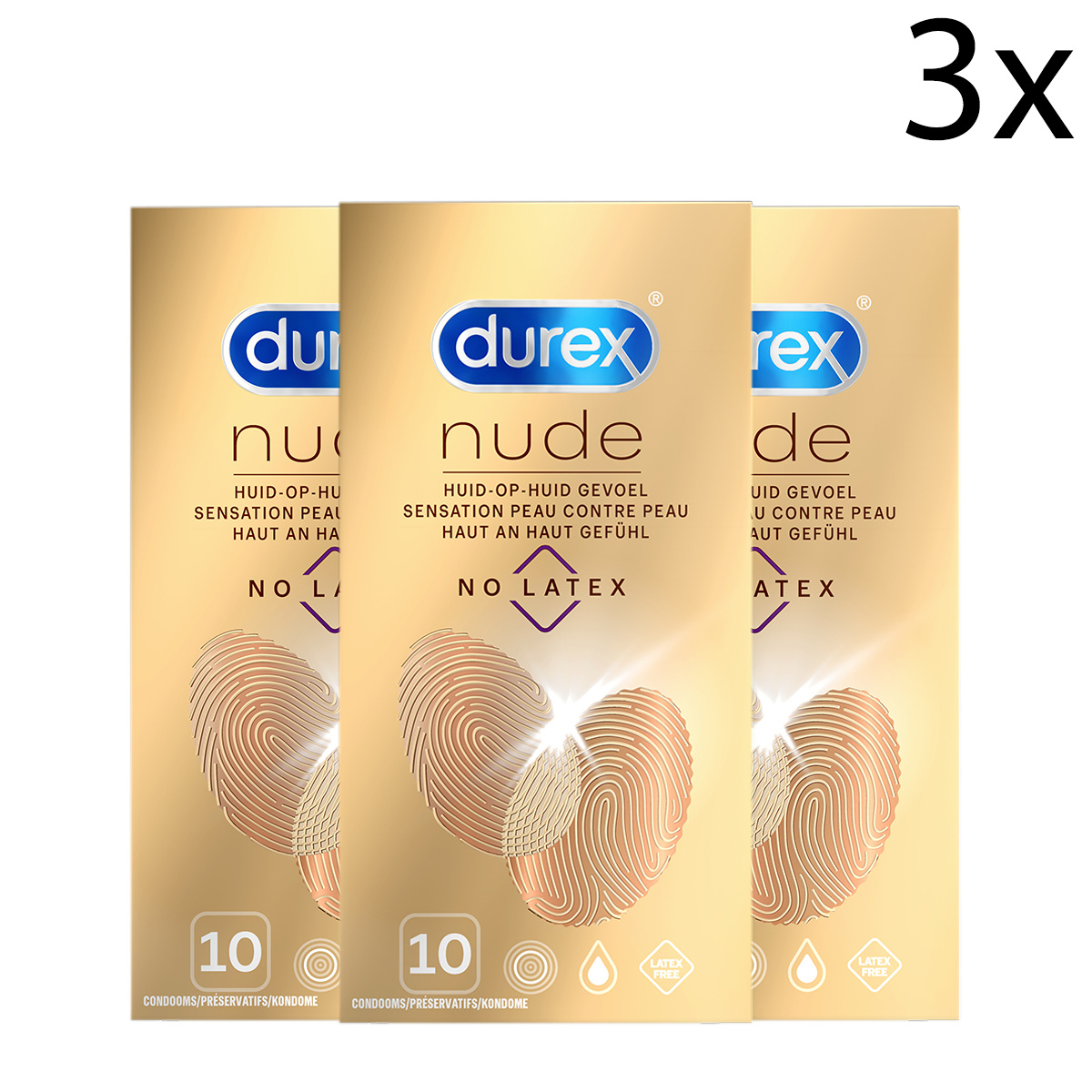 Durex Condooms Nude No Latex 10st x3