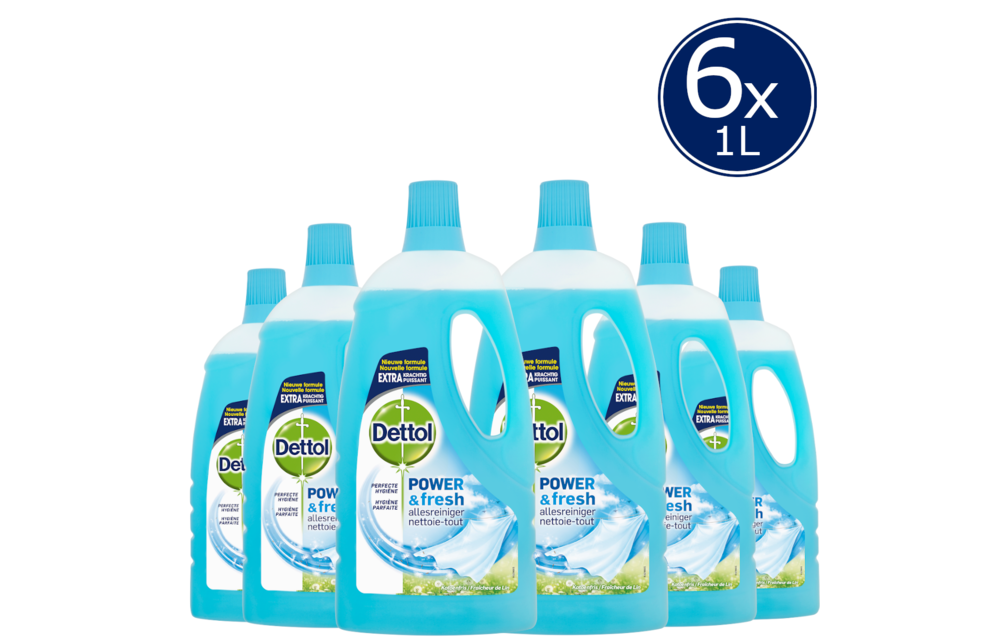 Dettol Allesreiniger Katoenfris 1L - 6 Stuks - Voordeelverpakking