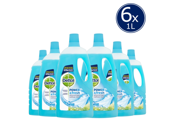 Dettol Allesreiniger Katoenfris 1L - 6 Stuks - Voordeelverpakking