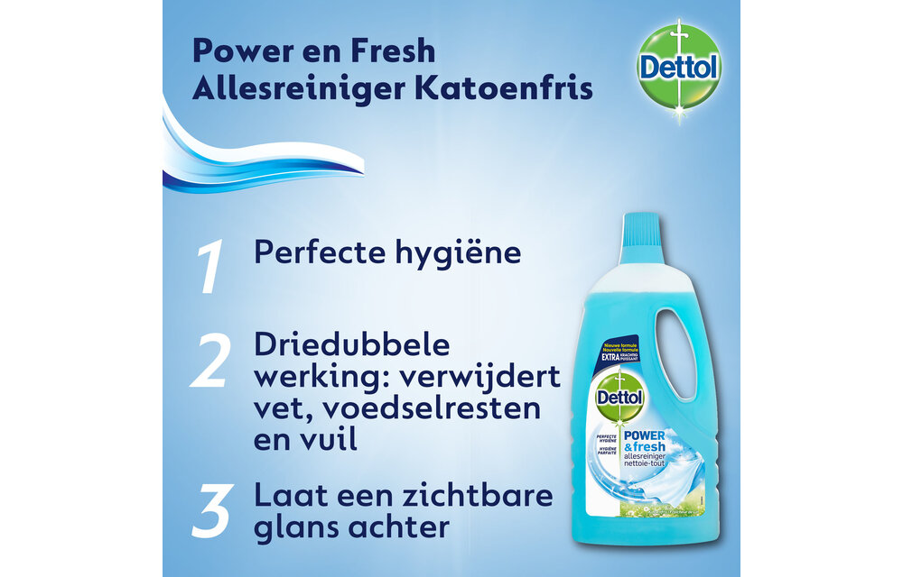 Dettol Allesreiniger Katoenfris 1L - 6 Stuks - Voordeelverpakking