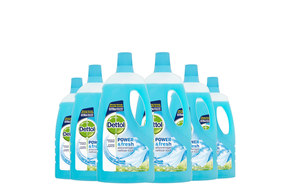 Dettol Allesreiniger Katoenfris 1L - 6 Stuks - Voordeelverpakking