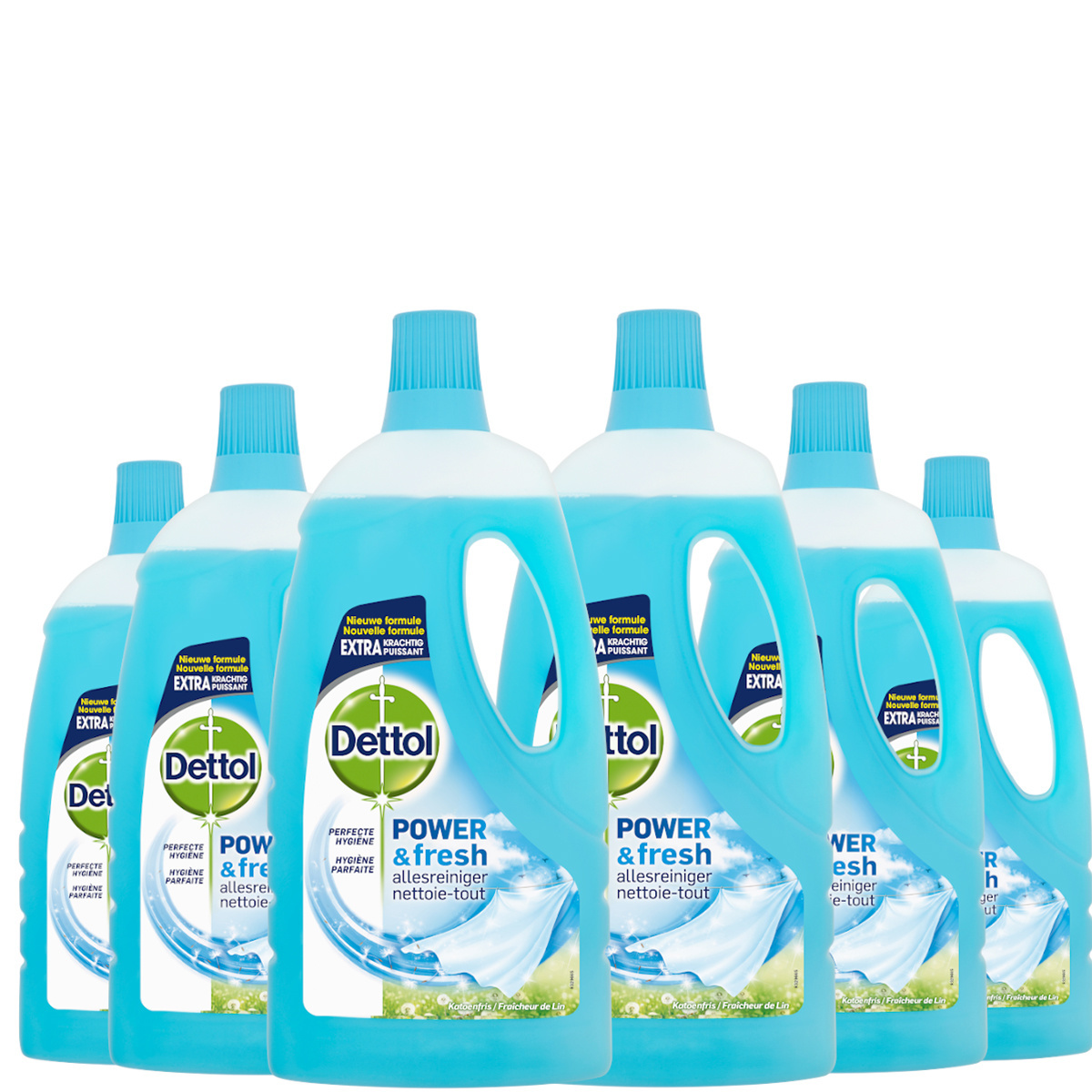 Dettol Allesreiniger Power & Fresh - Katoenfris - 1L x6