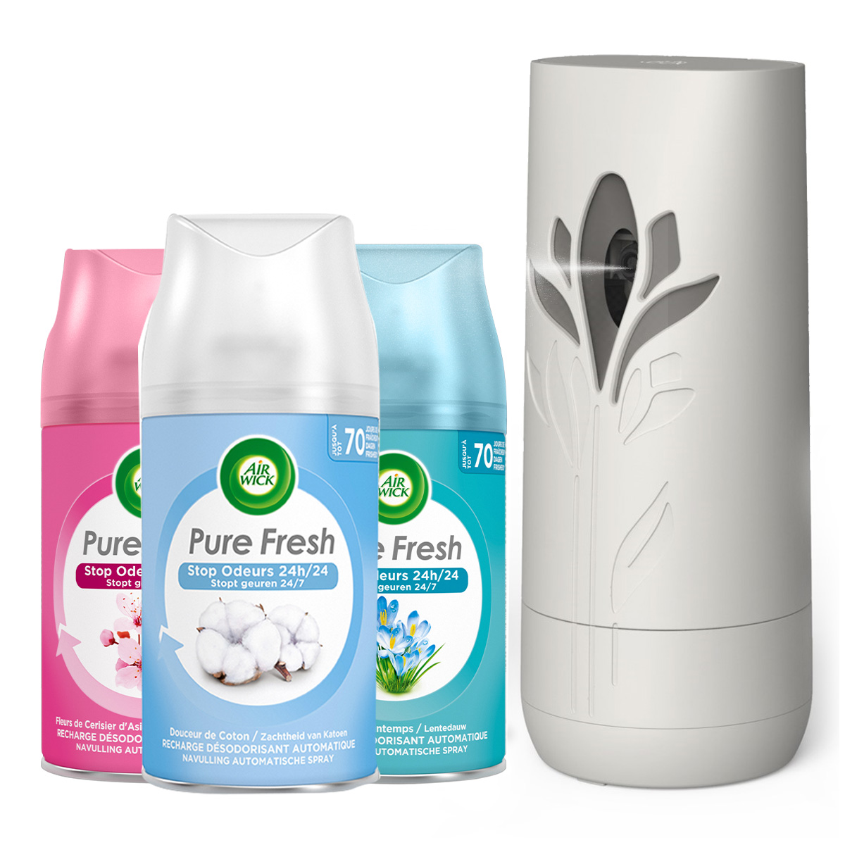 Air Wick Freshmatic Luchtverfrisser - Starterspakket - 3 stuks - Pure Fresh - Mixverpakking