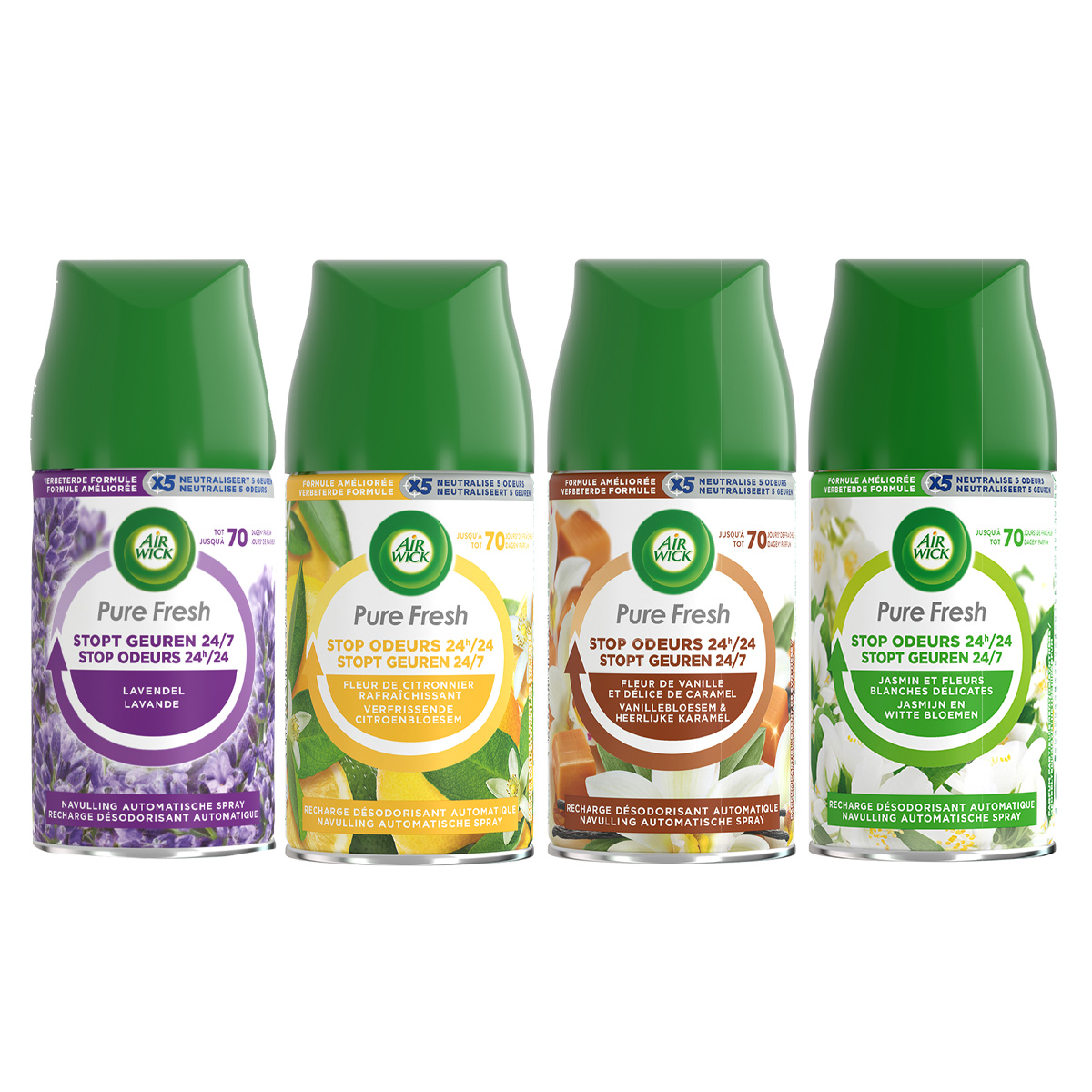 Air Wick Freshmatic Luchtverfrisser - Starterspakket - 4 stuks - Stopt geuren 24/7 - Mixverpakking