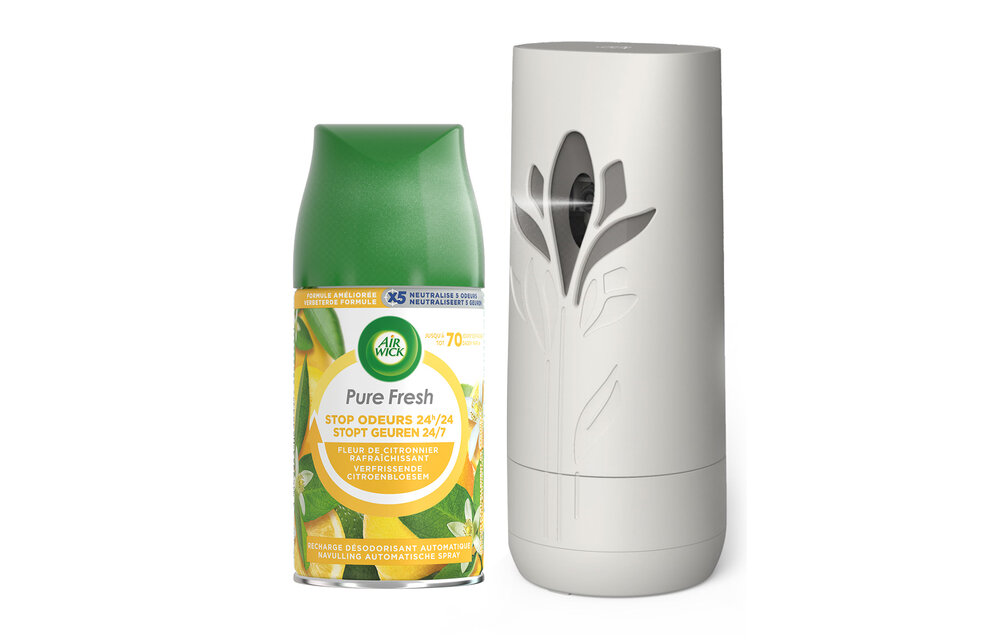 Air Wick Freshmatic Automatische Spray Luchtverfrisser - 2 Navullingen - Verfrissende citroenbloesem - Pure fresh lentedauw - Voordeelverpakking