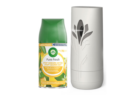 Air Wick Freshmatic Automatische Spray Luchtverfrisser - 2 Navullingen - Verfrissende citroenbloesem -  Pure fresh lentedauw - Voordeelverpakking