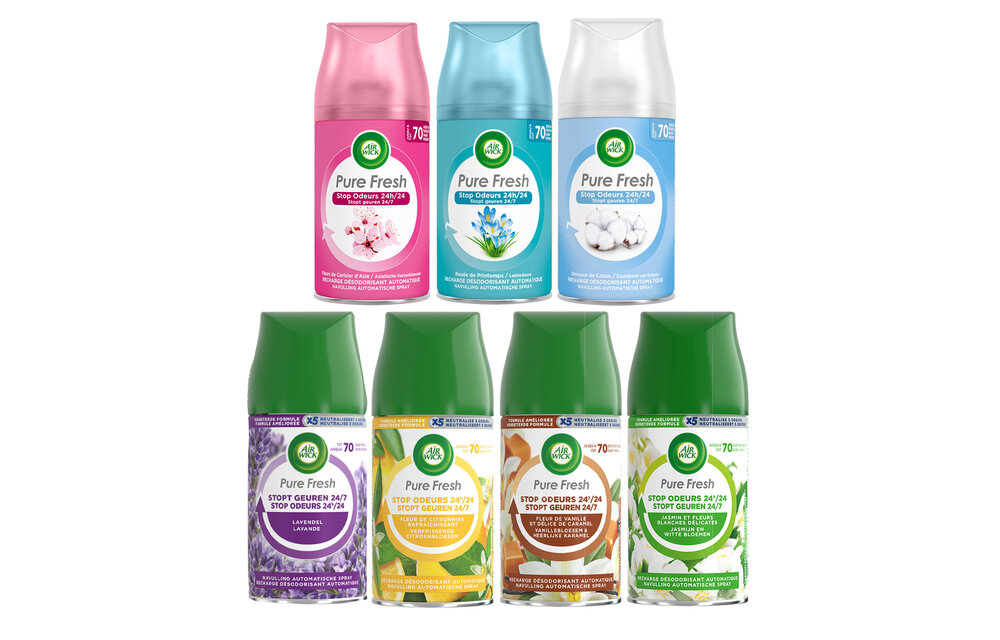 Air Wick Freshmatic Luchtverfrisser - Starterspakket - 7 stuks - Stopt geuren 24/7 - Mixverpakking