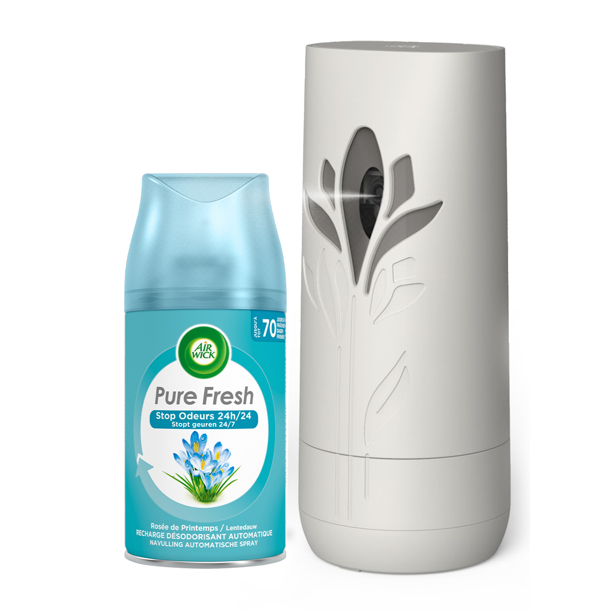 Air Wick Freshmatic Automatische Spray Luchtverfrisser - 2 Navullingen - Pure fresh lentedauw - Voordeelverpakking