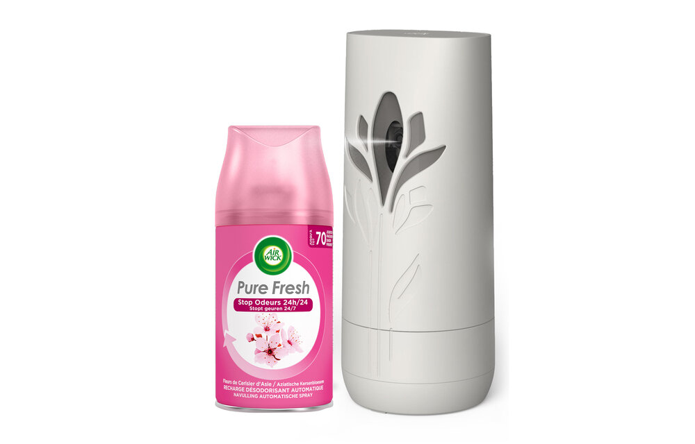 Air Wick Freshmatic Automatische Spray Luchtverfrisser - 2 Navullingen - Aziatische kersenbloesem - Pure fresh lentedauw - Voordeelverpakking