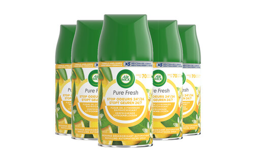 Air Wick Freshmatic Luchtverfrisser - Pure Fresh - Verfrissende Citroenbloesem- 250 ml - 5 stuks - Voordeelverpakking