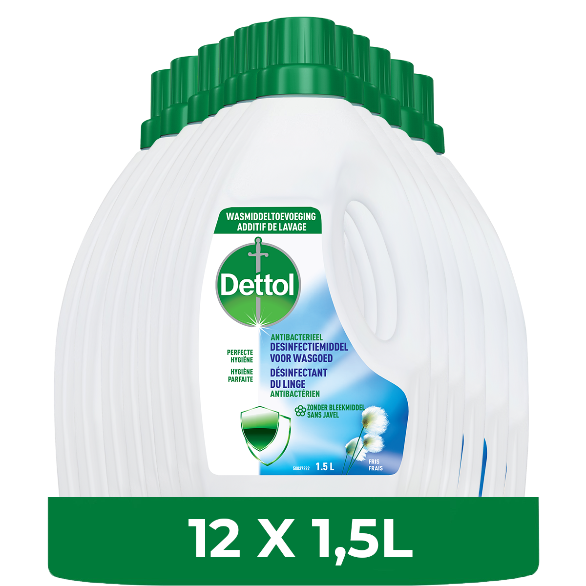 Dettol - Dettol  Wasmiddel Toevoeging - Hygiëne Fresh - 1,5L - 12 Stuks