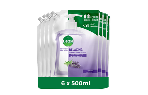 Dettol Refill Relaxing Lavender 500ML x 6