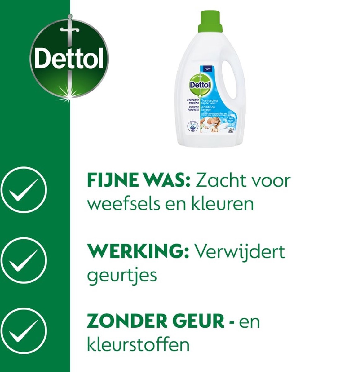 Dettol - Was Toevoeging Hygiëne Fresh & Lavendel - Mixverpakking – 2 x 1,5L