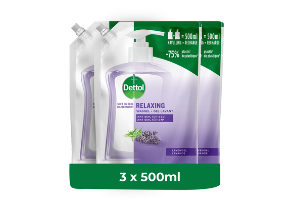 Dettol Refill Relaxing Lavender 500ML x 3