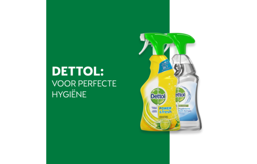 Dettol - 2L Allesreiniger Spray Power & Fresh - Citrus 2x500ml - Trigger Multireiniger (Cleanser) 2x500ml - Voordeelverpakking