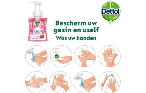Dettol Handzeep Zachte Mousse - Roos & Kersenbloesem - 250ml x4