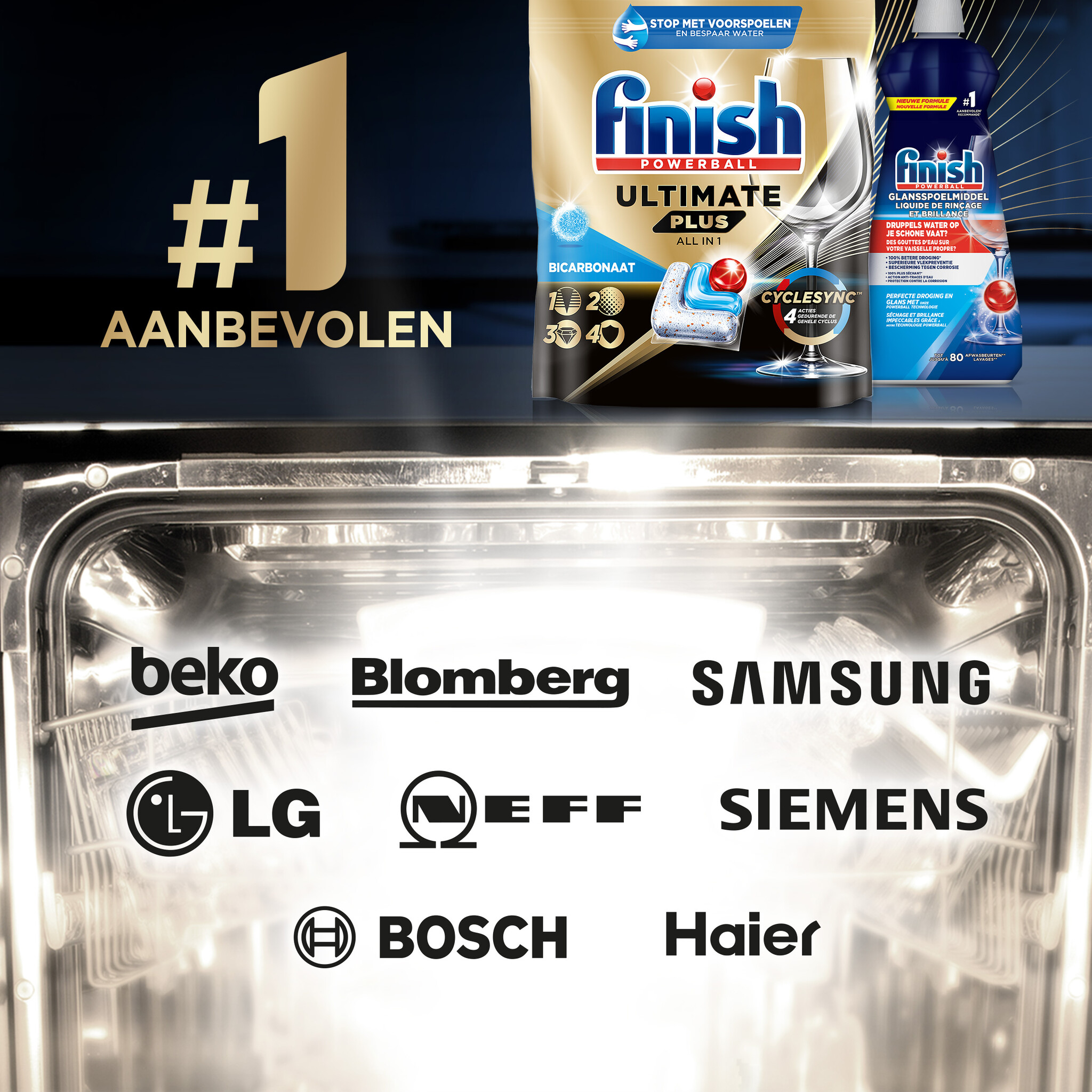 Finish Ultimate+ Baking Soda 33 tabs x2