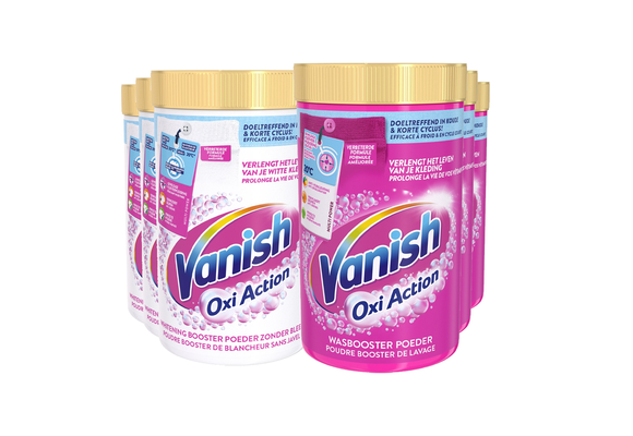 Vanish Oxi Action -  Whitening &amp;  Wasbooster Poeder - 1.5 kg x 6 - Voordeelverpakking