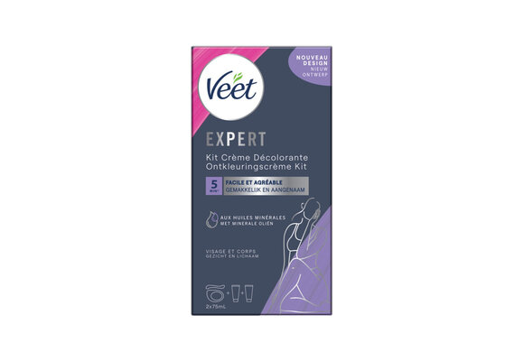 Veet Set Voor Haarontkleuring - Gezicht en Lichaam - Normale Huid - 2x75ml