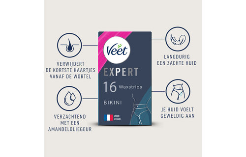 Veet - Expert - Koude Wasstrips - Bikini 16st - 2 stuks - Voordeelverpakking