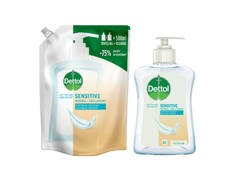 Dettol - 2x Dettol Refill Sensitive 500ML - 1 x Dettol Sensitive 250ML  - Voordeelpakket