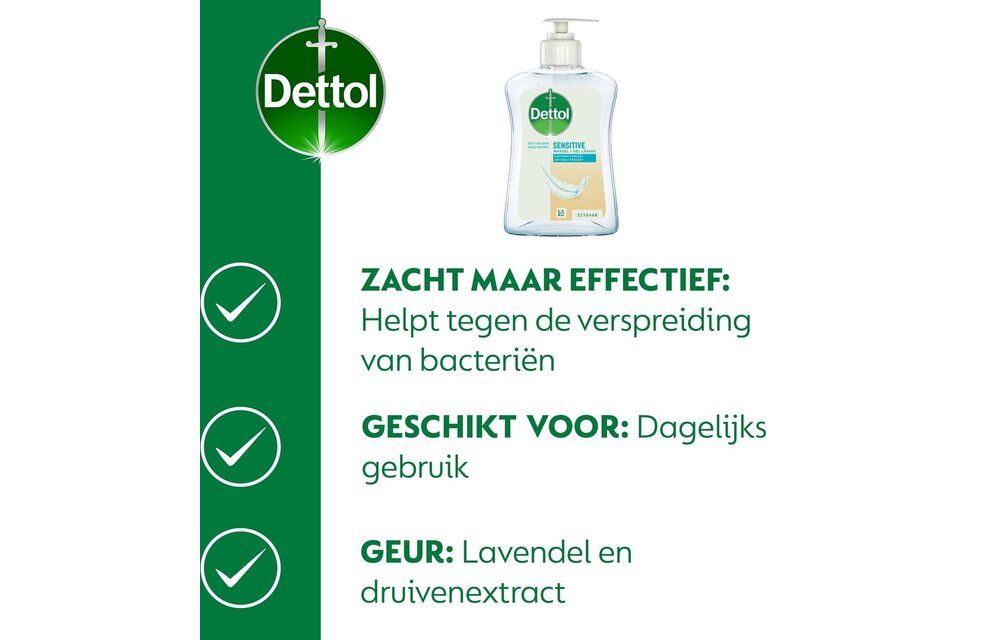 Dettol - 2x Dettol Refill Sensitive 500ML - 1 x Dettol Sensitive 250ML - Voordeelpakket